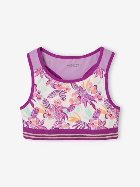 Sportset hemdje + topje voor meisjes ecru - vertbaudet enfant 