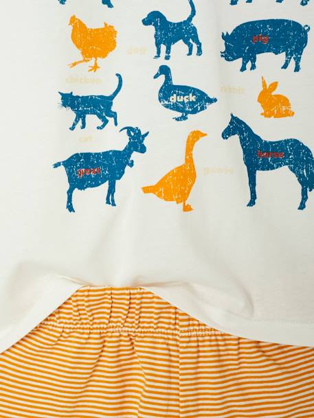 Set van 2 pyjamabroeken voor jongens met boerderijthema koningsblauw - vertbaudet enfant 