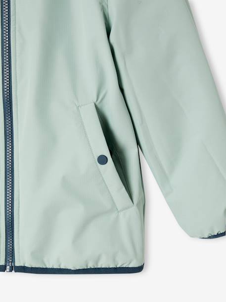 Blouson garçon réversible bleu grisé+bleu océan - vertbaudet enfant 