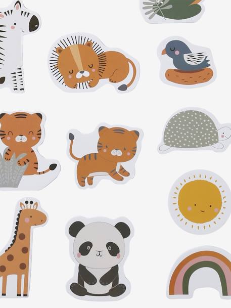 Set de 24 stickers de bain avec filet TANZANIE jaune - vertbaudet enfant 