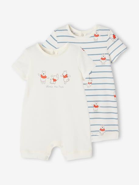 Lot de 2 Bodies Combinaisons bébé Disney Winnie l'Ourson écru - vertbaudet enfant 