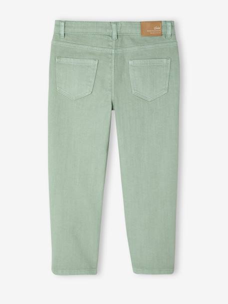 Pantalon slim fille morphologique large anthracite+rose poudré+vert sauge - vertbaudet enfant 