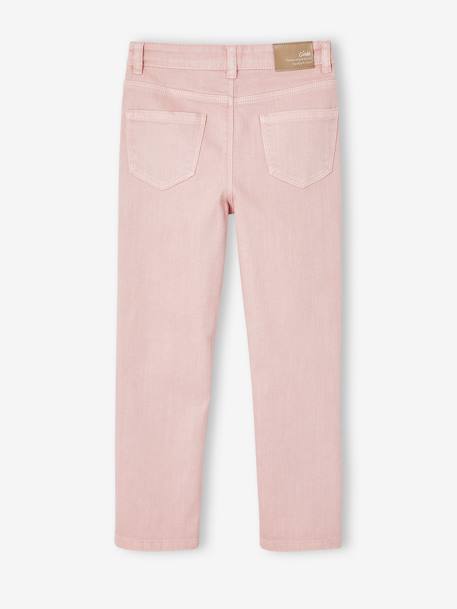 Pantalon fille slim morphologique fin anthracite+rose poudré - vertbaudet enfant 
