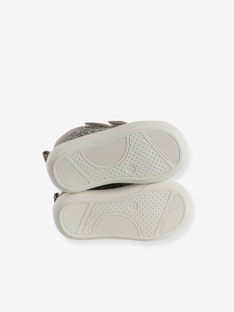 Bottillons à scratchs cuir souple bébé premiers pas beige imprimé+bleu imprimé+bois de rose+bronze+mauve+or+rose+rose poudré+turquoise - vertbaudet enfant 