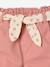 Short bébé fille paperbag avec ceinture imprimée rose+vert de gris - vertbaudet enfant 