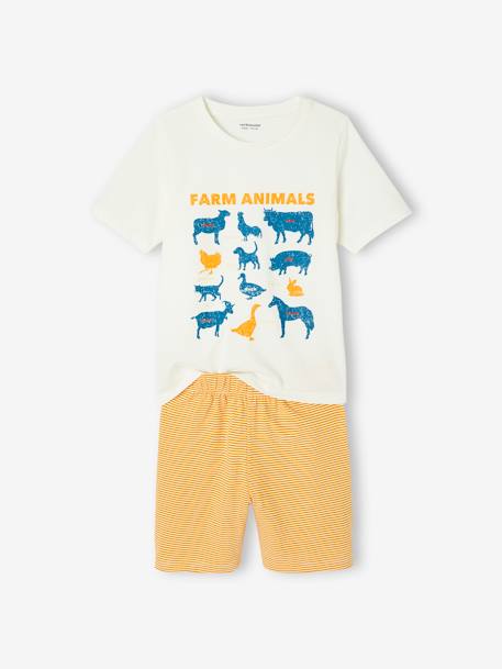 Set van 2 pyjamabroeken voor jongens met boerderijthema koningsblauw - vertbaudet enfant 