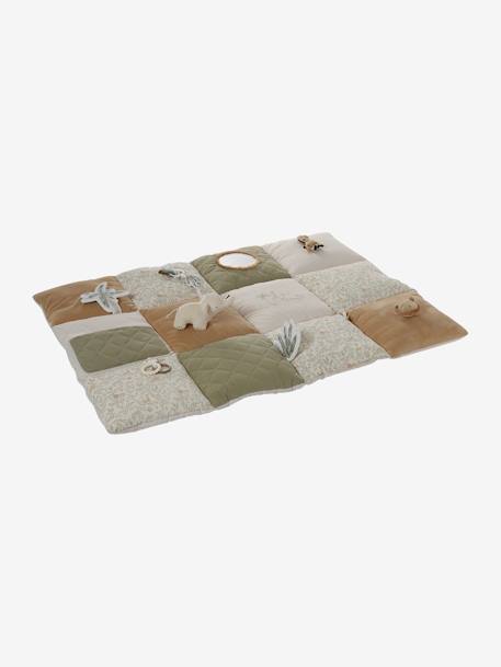 Tapis d'éveil moelleux et ludique bleu+écru+marron+multicolore+noir+rouge - vertbaudet enfant 