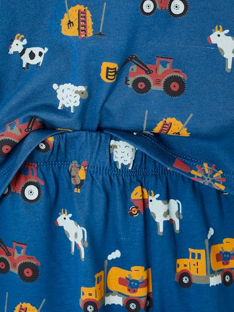 Set van 2 pyjamabroeken voor jongens met boerderijthema koningsblauw - vertbaudet enfant 