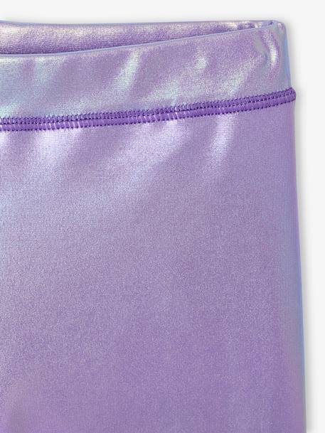 Sportset voor meisjes T-shirt + iriserende kniebroek lila - vertbaudet enfant 