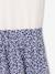 Meisjesjurk met 2-in-1 effect beige+ecru+indigoblauw+lichtroze+roze, gestreept - vertbaudet enfant 