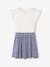 Meisjesjurk met 2-in-1 effect beige+ecru+indigoblauw+lichtroze+roze, gestreept - vertbaudet enfant 