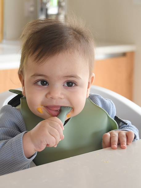 Lot de 2 pré-cuillères d'apprentissage en beige+terracotta+vert sauge - vertbaudet enfant 