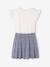 Meisjesjurk met 2-in-1 effect beige+ecru+indigoblauw+lichtroze+roze, gestreept - vertbaudet enfant 