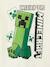 Tee-shirt Minecraft Creeper écru - vertbaudet enfant 
