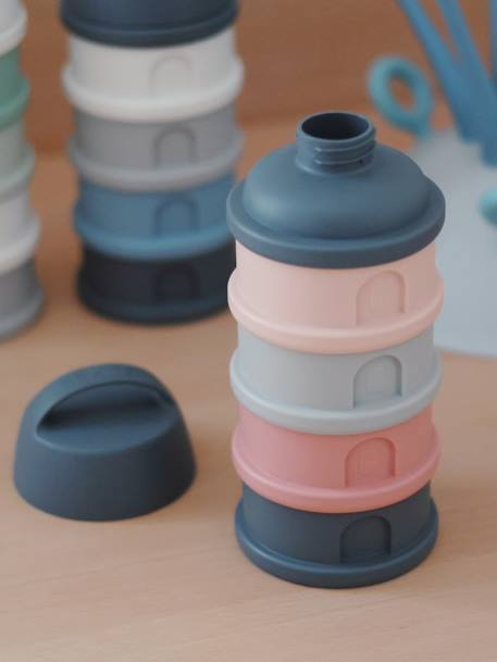 Melkdispenser met 4 vakken BEABA doorzichtig+grijs+groen+mineraalgrijs/roze+terracotta - vertbaudet enfant 