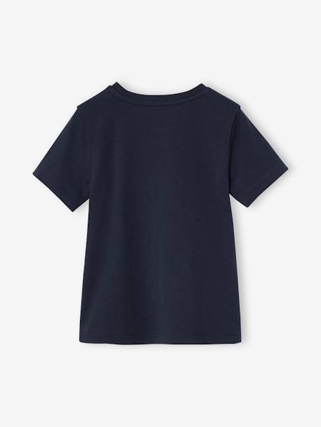 Tee-shirt garçon motif à sequins réversibles blanc+bleu nuit+bleu océan+écru+vert d'eau - vertbaudet enfant 