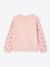Sweat manches fleurs ajourées fille rose pâle - vertbaudet enfant 