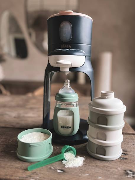 Boîte doseuse de lait 4 compartiments gris+Mineral grey/pink+terracotta+transparent+vert - vertbaudet enfant 