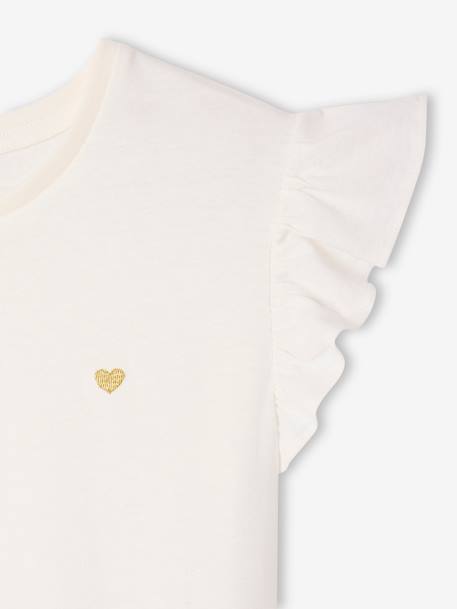 Robe fille effet 2 en 1 beige+écru+indigo+rayé rose+rose pâle - vertbaudet enfant 