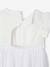 Robe cérémonie bi-matière en broderie anglaise et tulle fille blanc - vertbaudet enfant 
