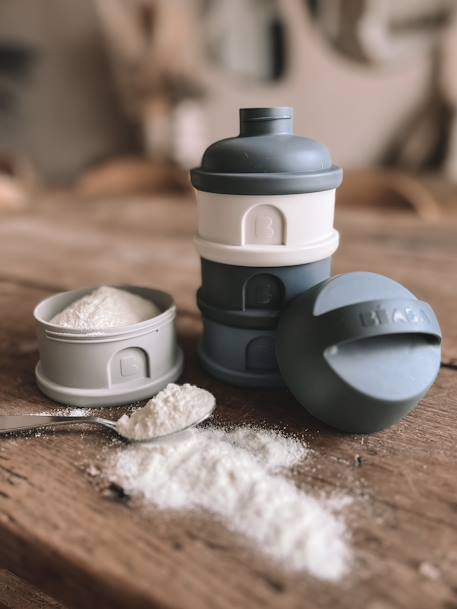 Melkdispenser met 4 vakken BEABA doorzichtig+grijs+groen+mineraalgrijs/roze+terracotta - vertbaudet enfant 
