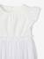 Robe cérémonie bi-matière en broderie anglaise et tulle fille blanc - vertbaudet enfant 