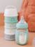 Boîte doseuse de lait 4 compartiments gris+Mineral grey/pink+terracotta+transparent+vert - vertbaudet enfant 