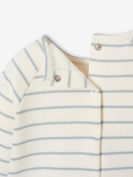 Ensemble bébé sweat et pantalon BEIGE CLAIR RAYE+bleu chiné+rose pâle - vertbaudet enfant 