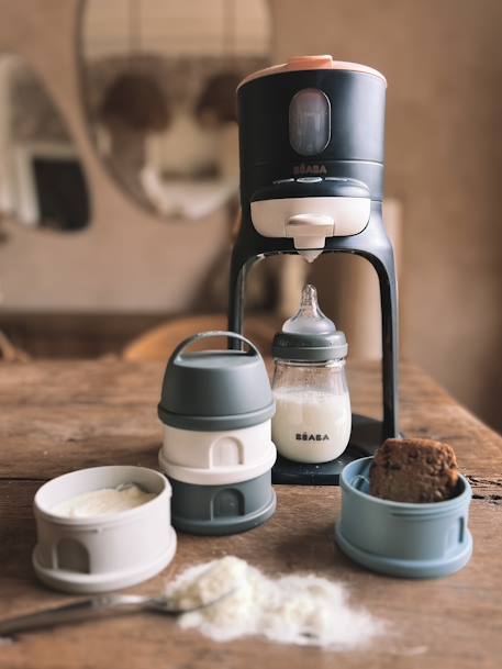 Boîte doseuse de lait 4 compartiments gris+Mineral grey/pink+terracotta+transparent+vert - vertbaudet enfant 