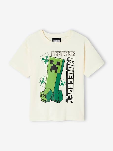 Tee-shirt Minecraft Creeper écru - vertbaudet enfant 