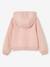 Sportsweater met rits en capuchon voor meisjes marineblauw+rozen+saliegroen - vertbaudet enfant 
