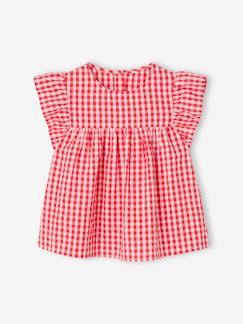 -Blouse fille imprimée manches courtes à volants