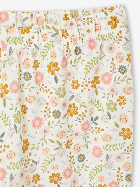 Lot pyjama + pyjashort flower power BASICS bleekblauw - vertbaudet enfant 