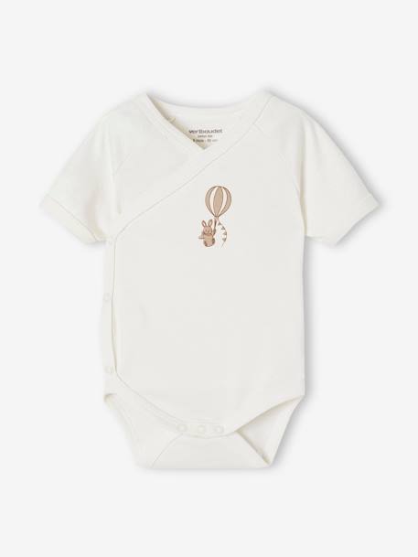 Lot de 5 bodies bébé manches courtes Montgolfière écru - vertbaudet enfant 