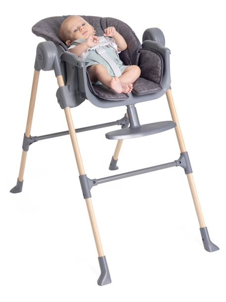 CHICCO Polly Essential hoge kinderstoel grijs+taupe - vertbaudet enfant 