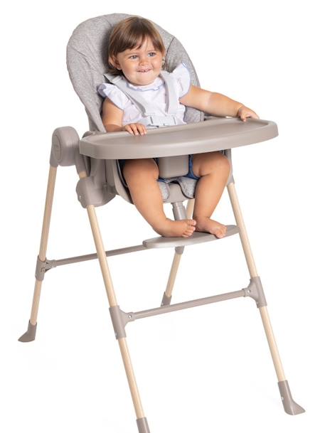 CHICCO Polly Essential hoge kinderstoel grijs+taupe - vertbaudet enfant 