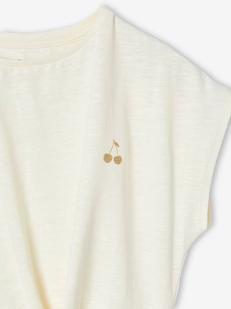 Robe fille effet 2 en 1 blanc imprimé+écru+vanille - vertbaudet enfant 