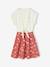 Robe fille effet 2 en 1 blanc imprimé+écru+vanille - vertbaudet enfant 