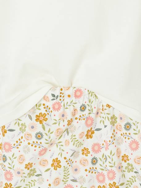 Lot pyjama + pyjashort flower power BASICS bleekblauw - vertbaudet enfant 