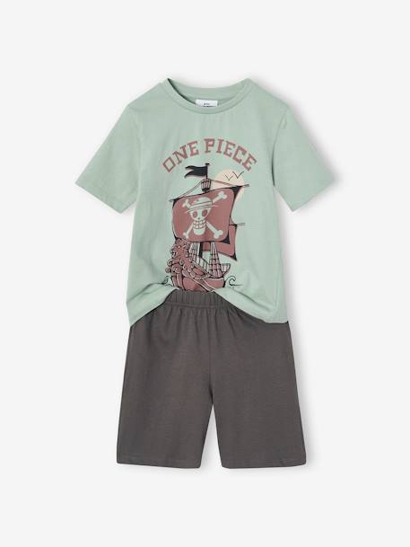 Pyjashort One Piece® met twee kleuren blauwgroen - vertbaudet enfant 