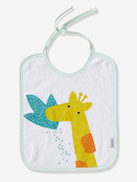 Lot 7 bavoirs bleu ciel+imprimé jungle+vert d'eau - vertbaudet enfant 