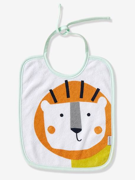 Lot 7 bavoirs bleu ciel+imprimé jungle+vert d'eau - vertbaudet enfant 