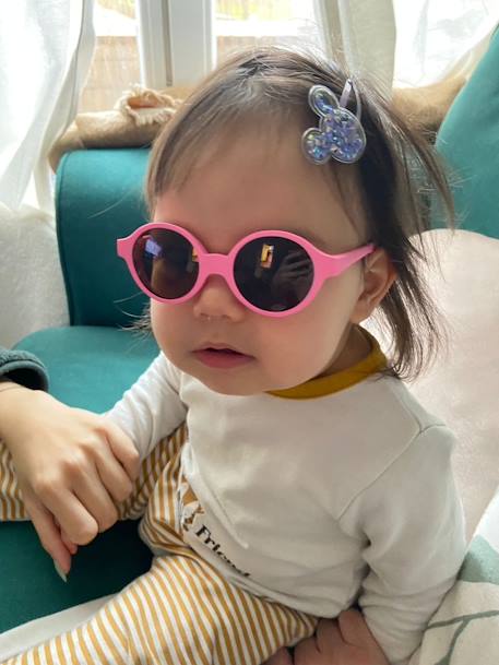 Lunettes de soleil Joy pour enfant de 9 à 24 mois BLEU CLAIR UNI+ROSE CLAIR UNI+rose fluo+ROUGE CLAIR UNI+vert fluo - vertbaudet enfant 