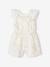 Jurk met borduursel en bloemen wit - vertbaudet enfant 
