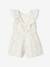 Jurk met borduursel en bloemen wit - vertbaudet enfant 