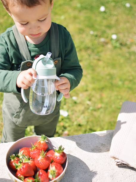Tasse paille (300 ml) beige+BLEU+ROSE+vert sauge - vertbaudet enfant 