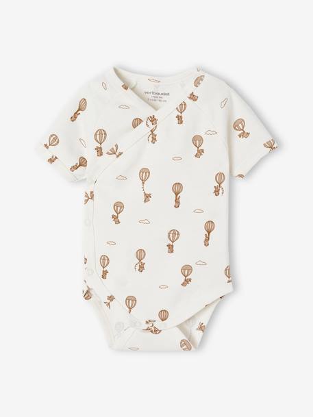 Set van 5 babyrompers met korte mouwen Luchtballon ecru - vertbaudet enfant 