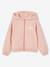 Sweat fille zippé à capuche sport marine+rose+vert sauge - vertbaudet enfant 