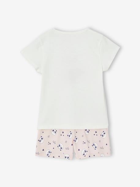 Set van 3 panda pyjamabroeken voor meisjes lichtroze - vertbaudet enfant 