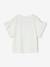 T-shirt cérémonie motif fleur en relief lettres pailletées fille blanc - vertbaudet enfant 